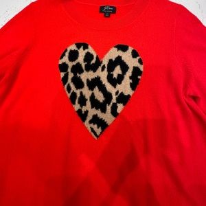 J Crew Red Cashmere Sweater